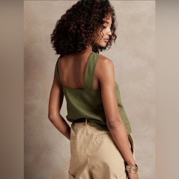 NWT Banana Republic Linen-Blend Tank Top - Picture 2 of 9